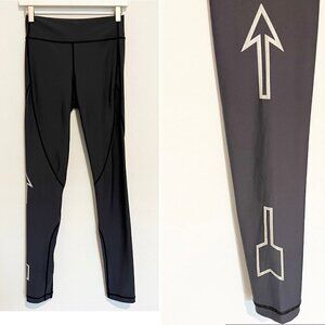 The Upside High Waisted Arrow Logo Full Length Athletic Gym Leggings Size Small